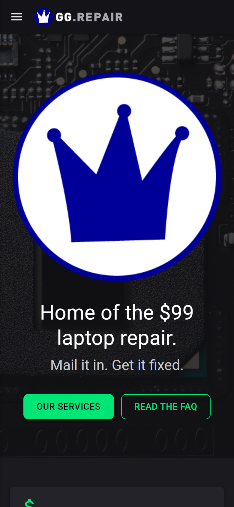 GG.Repair on a phone