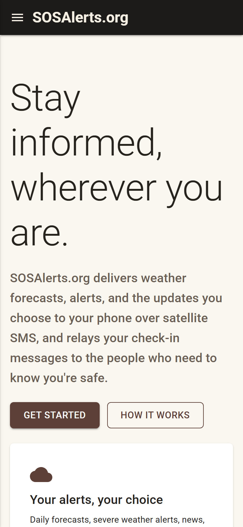 SOS Alerts on a phone
