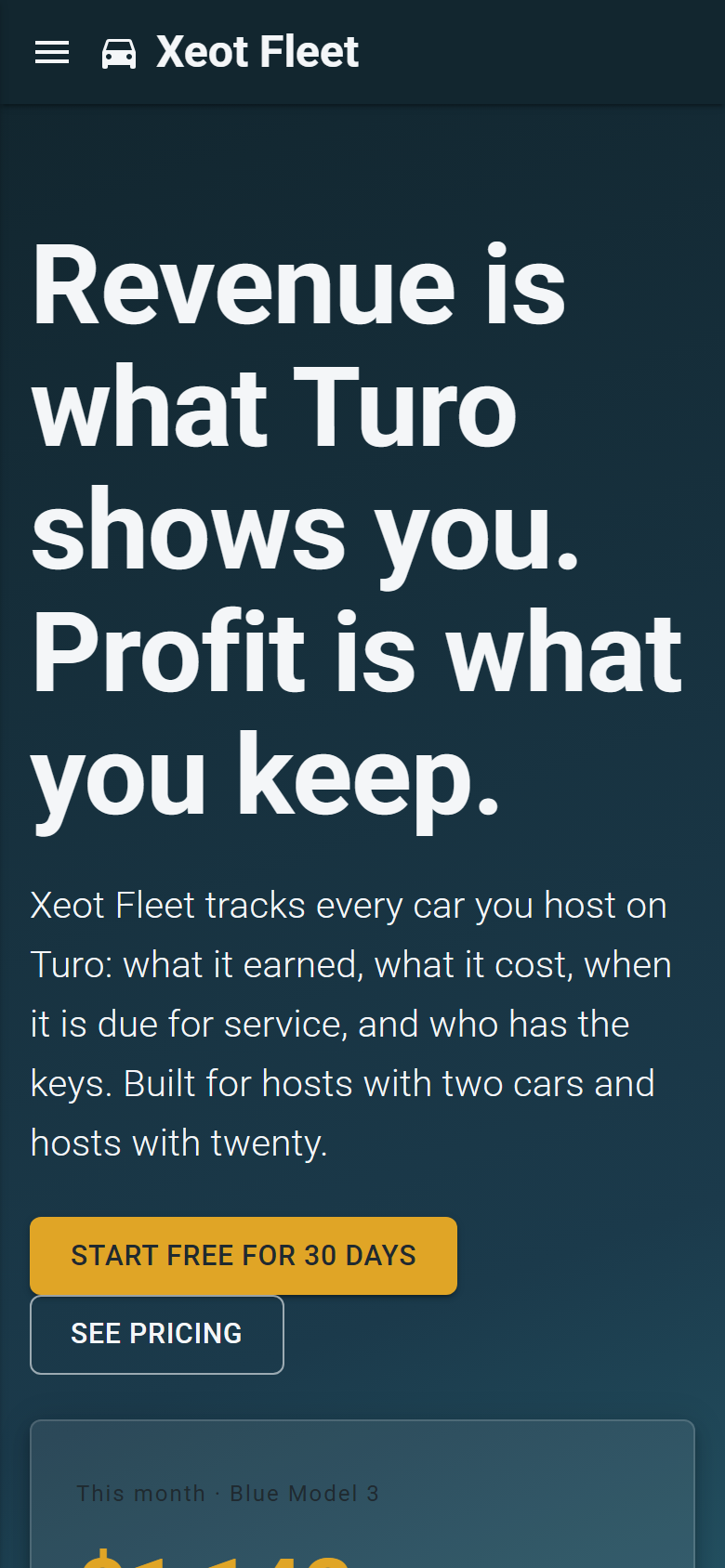 Xeot Fleet on a phone